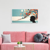 Geestelijke gezondheid abstracte kunst canvas afdruk (Insitu (Woonkamer))