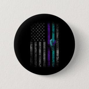 Geestelijke gezondheid Amerikaanse vlag zelfmoordb Ronde Button 5,7 Cm