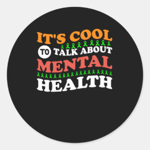 Geestelijke gezondheid beëindigt het stigma van ps ronde sticker
