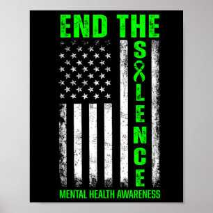 Geestelijke gezondheid Bewustzijn Einde van de Sti Poster