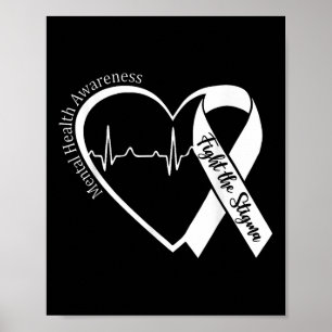 Geestelijke gezondheid Bewustzijn Hart Strijd Het  Poster