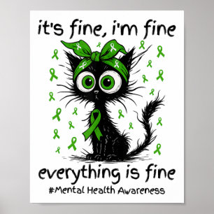 Geestelijke gezondheid bewustzijn is prima in alle poster