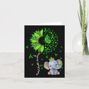 Geestelijke gezondheid Bewustzijn Zonnebloem Baby Kaart