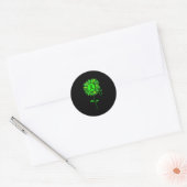 Geestelijke Gezondheid Bewustzijn Zonnebloem Groen Ronde Sticker (Envelop)