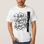 Geestelijke gezondheid Bipolair en ADHD T-shirt (Voorkant)