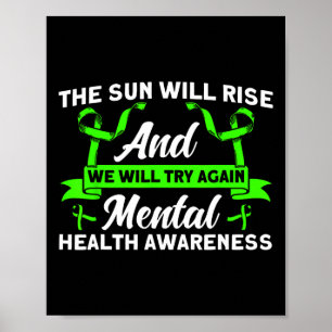 Geestelijke gezondheid De zon zal de geestelijke g Poster