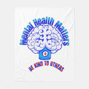Geestelijke gezondheid fleece deken