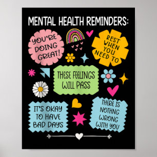 Geestelijke Gezondheid Herinneringen Green Ribbon Poster