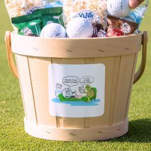 Geestelijke Gezondheid Herstel, Golf Humor voor On Vierkante Sticker
