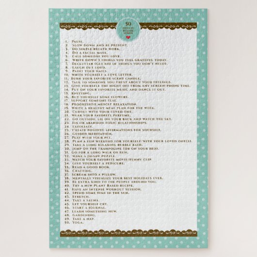 geestelijke gezondheid inspirerend puzzel legpuzzel (Verticaal)