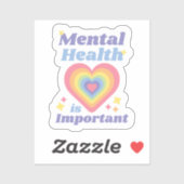 Geestelijke gezondheid is belangrijk sticker (Vel)