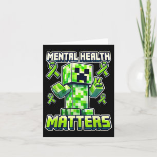 Geestelijke gezondheid is bewustzijn groene pixel  kaart