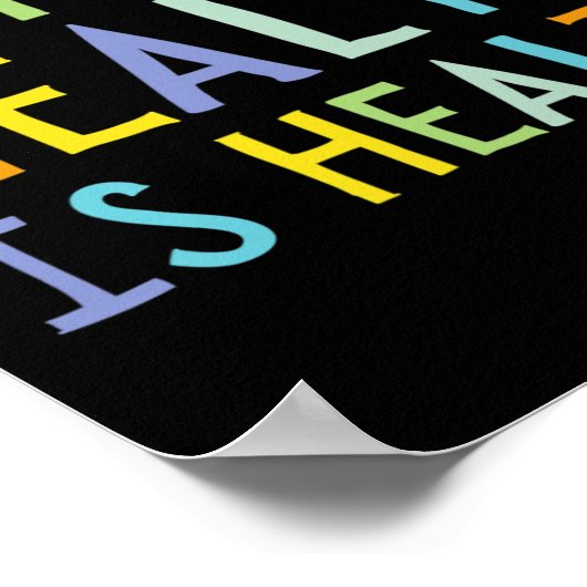 Geestelijke gezondheid is gezondheidsbewust poster (Hoek)