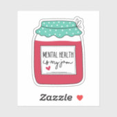 Geestelijke gezondheid is mijn probleem, bewustzij sticker (Vel)