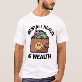 Geestelijke gezondheid is rijkdom - Smiley Wallet T-shirt