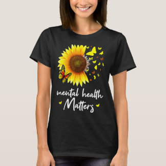 Geestelijke gezondheid is van belang Zonnebloem Vl T-shirt