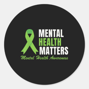 Geestelijke gezondheid - Mental Health Awareness K Ronde Sticker