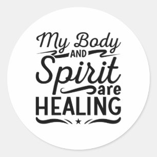 Geestelijke gezondheid Mijn lichaam en Geestesangs Ronde Sticker