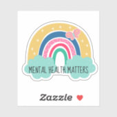 Geestelijke gezondheid Rainbow Sticker (Vel)