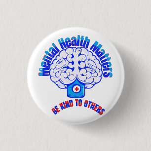 Geestelijke gezondheid ronde button 3,2 cm