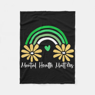 Geestelijke gezondheid S We Draag Green Mental Hea Fleece Deken