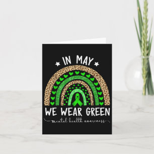 Geestelijke gezondheid S We Draag Green Mental Hea Kaart