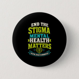 Geestelijke gezondheid stop de stigma  ronde button 5,7 cm