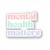 Geestelijke gezondheidskwesties | Retro Quote Past Sticker (Voorkant)