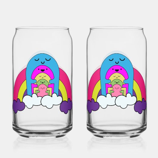Geestelijke gezondheidsondersteuning blikvorm glas (Voorkant)
