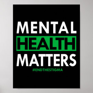 Geestelijke gezondheidsproblemen beëindigen stigma poster