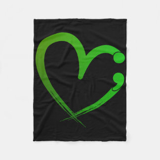Geestelijke gezondheidsproblemen Semicolon Heart A Fleece Deken