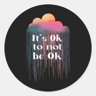 Geestelijke gezondheidsproblemen Stop met de stigm Ronde Sticker