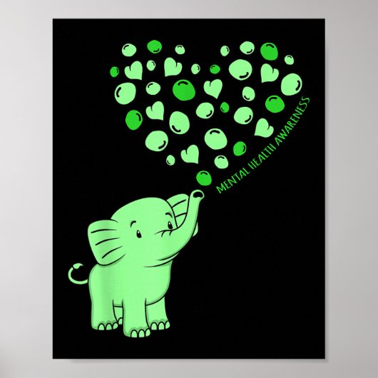 Geestelijke gezondheidsvoorlichting Elephant Heart Poster (Voorkant)