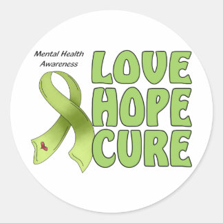 Geestelijke gezondheidsvoorlichting ronde sticker
