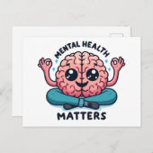 Geestelijke gezondheidsvraagstukken briefkaart (Voorkant / Achterkant)