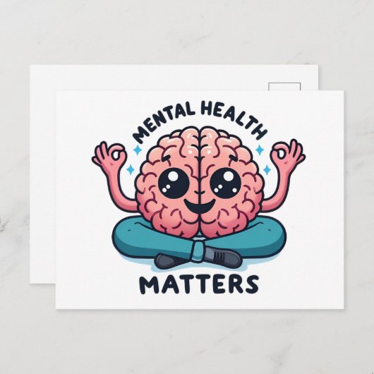 Geestelijke gezondheidsvraagstukken briefkaart (Voorkant / Achterkant)