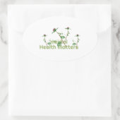 Geestelijke gezondheidsvraagstukken ovale sticker (Tas)