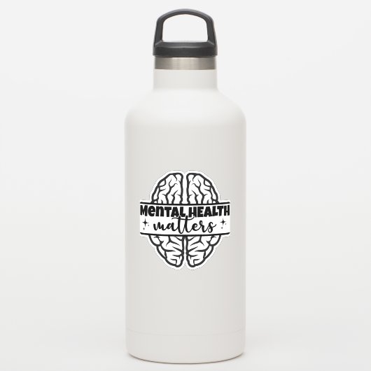Geestelijke gezondheidsvraagstukken sticker (Waterfles)