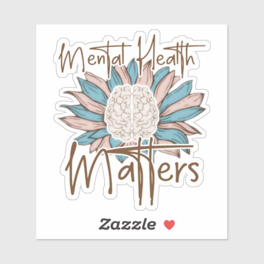 Geestelijke gezondheidsvraagstukken sticker (Vel)