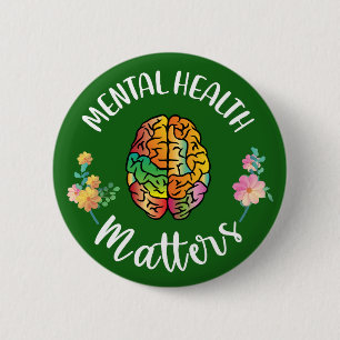 Geestelijke gezondheidsvraagstukken Voorlichting Ronde Button 5,7 Cm