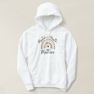 Geestelijke gezondheidszaken - Bruine regenbooghoo Hoodie