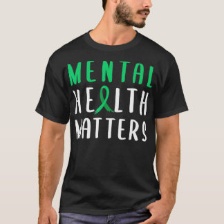 Geestelijke gezondheidszaken Groen lint T-shirt