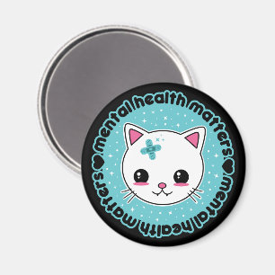Geestelijke gezondheidszaken Kawaii Cat Magneet