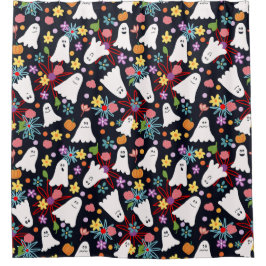 Geesten en bloemen douchegordijn