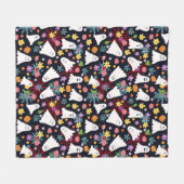 Geesten en bloemen fleece deken (Voorkant (Horizontaal))