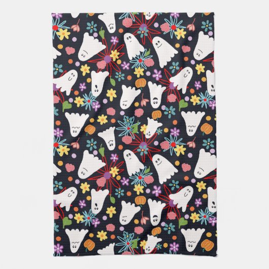 Geesten en bloemen theedoek (Verticaal)