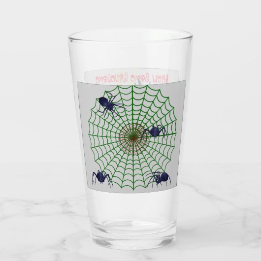 Geesten en Ghouls Halloween Fun Glas (Achterkant)