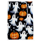 Geesten en Jack-O-Lantern inpakpapier Medium Cadeauzakje (Achterkant)