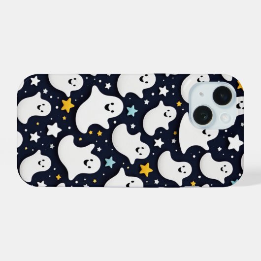 Geesten en sterren iPhone 15 hoesje (Achterkant horizontaal)