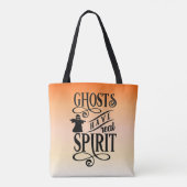 Geesten hebben echte geest Oranje gradiënt Hallowe Draagtas (Achterkant)